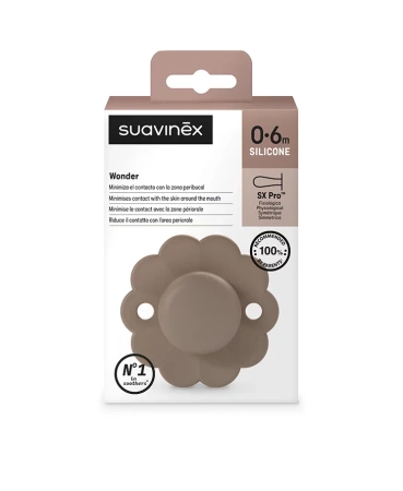 Suavinex Smoczek fizjologiczny SX Pro Wonder 0-6m Raw Umber