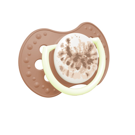 Lovi Smoczek silikonowy dynamiczny 18 m 2 szt. Tie Dye Green