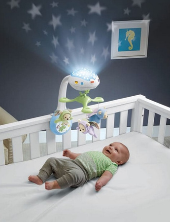 Fisher-Price Karuzela z misiami 3w1, uspokajacz dla niemowlaka