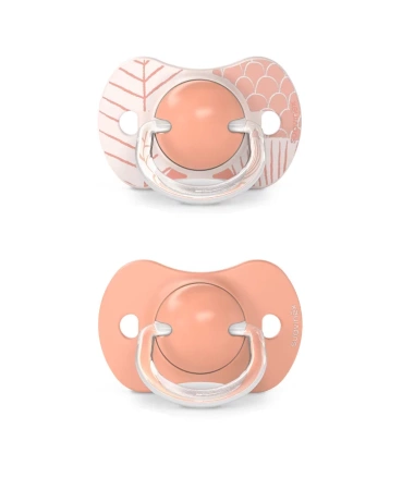 Suavinex Smoczek fizjologiczny SX Pro silikonowy 2szt. 18m+ Brzoskwiniowy