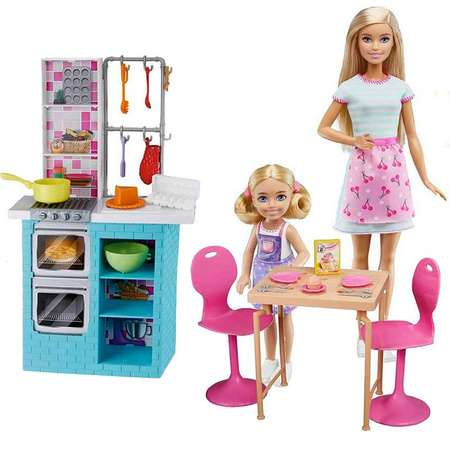 Mattel Barbie Siostry wspólne pieczenie Barbie i Chelsea HBX03