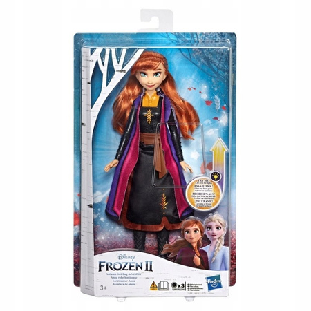 Hasbro Frozen II Lalka Anna, podświetlana suknia E7001