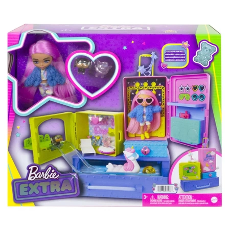Mattel Barbie Extra Zestaw Mała Lalka i Zwierzątka + akcesoria HDY91