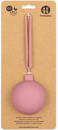 Petite&Mars Silikonowe etui na smoczek Dusty Rose
