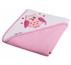 Akuku Okrycie kąpielowe z kapturem Różowe 80x80