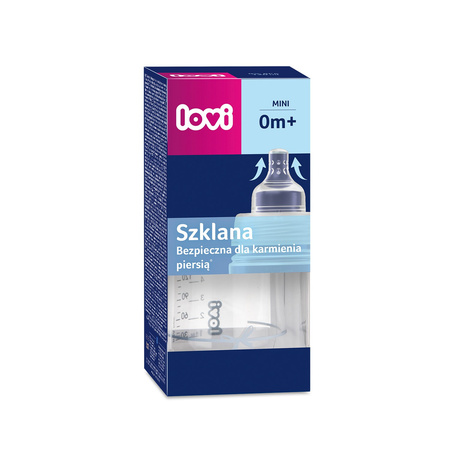 LOVI Butelka szklana Diamond Glass 150 ml Baby Shower Boy