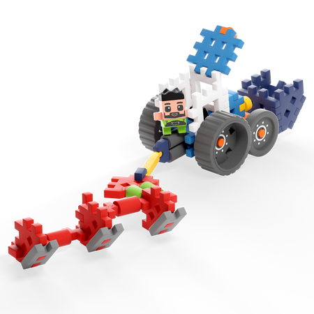 Marioinex Mini Waffle Farmer - Traktor z pługiem