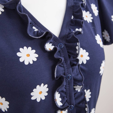 Eevi Koszula ciążowa Linda granatowa w stokrotki S