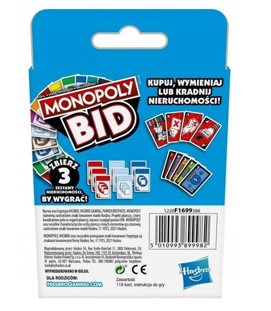 Hasbro Gra Karciana Monopoly BID PL