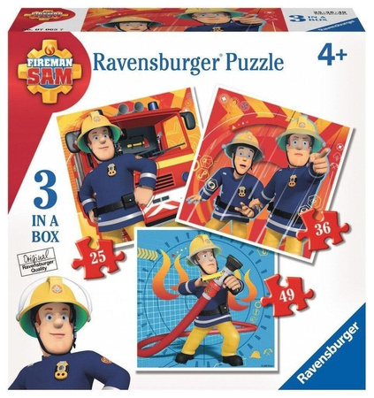 Puzzle 3 w 1 Strażak Sam Ravensburger