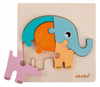 Akuku Puzzle drewniane Słoń, 5 elementów