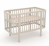 Skrzat Łóżeczko KLARA z barierką i wyjmowanymi szczebelkami (120x60 cm) kolor KASZMIR