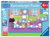 Puzzle Świnka Peppa i Cała Klasa 2 x 24 Elementów Ravensburger