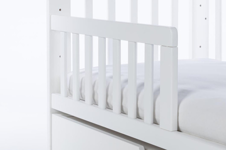 DREWEX Łóżeczko tapczanik EVA Białe + szuflada