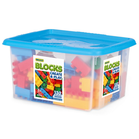 Klocki 132 el. w pojemniku Wader