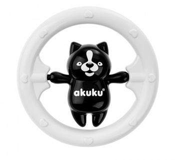 Grzechotka czarno-biały Miś Akuku