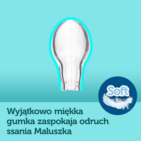 Canpol Babies Smoczek silikonowy symetryczny 0-2m Mini Różowy