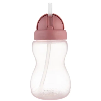 Canpol babies Bidon ze składaną rurką silikonową 270 ml różowy