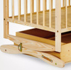 Klupś Łóżeczko HENRY z szufladą i funkcją kołysania, sosna 120x60