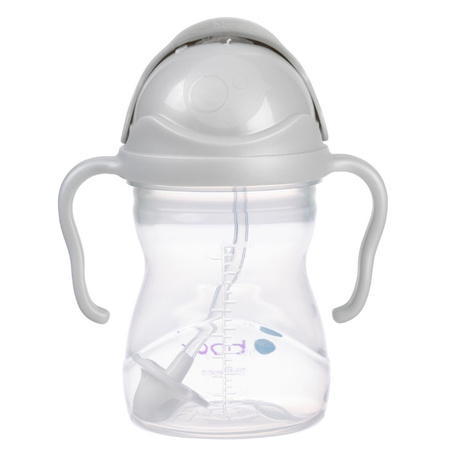 B.BOX Bidon ze słomką 240 ml szary