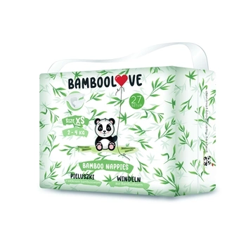 Bamboolove Pieluszki bambusowe jednorazowe rozmiar XS (2-4kg)