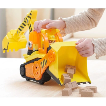 Spin Master Psi Patrol - Buldożer budowlany Rubble i jego Ekipa ze światłem i dźwiękiem