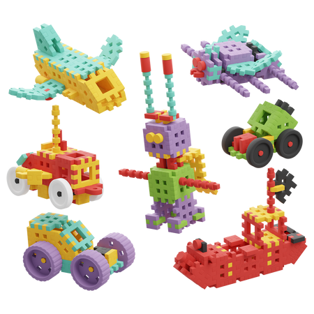 Marioinex Mini Waffle Zestaw Konstruktor Majster 200 szt.