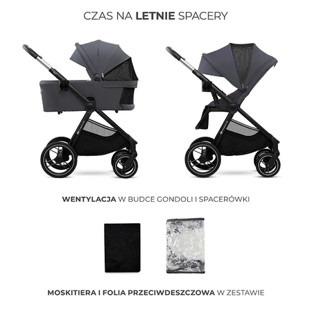 Kinderkraft Wózek dziecięcy NEA 2 Deep Grey
