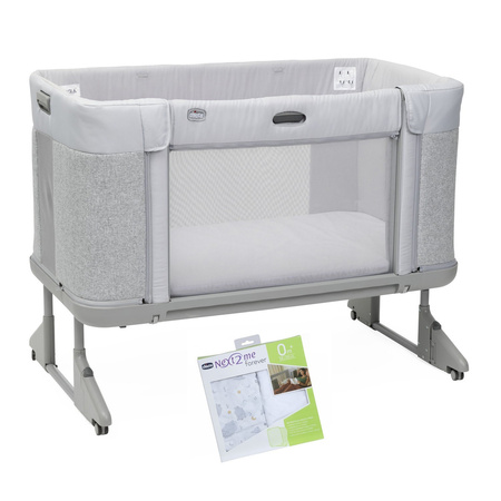 Chicco Next2Me FOREVER łóżeczko dostawne 3w1 Ash Grey+prześcieradła