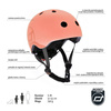 SCOOTANDRIDE Kask S - M dla dzieci 3+ Peach