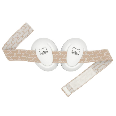 SafeTeddy Wygłuszające słuchawki ochronne dla niemowląt beżowe 0m+