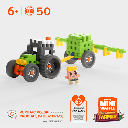 Marioinex Mini Waffle Farmer -Traktor z opryskiwaczem