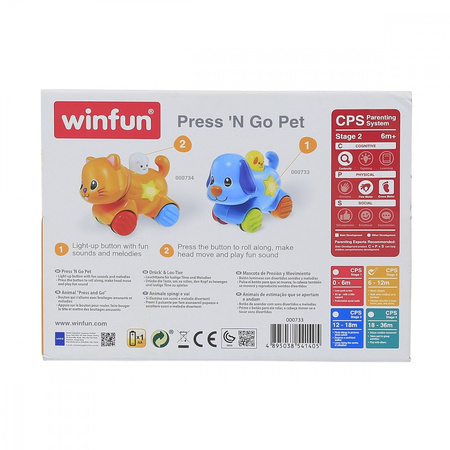 Winfun Zwierzaki naciśnij i jedź Kotek