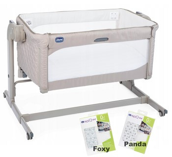 Łóżeczko dostawne Chicco Next2Me Magic Beige+prześcieradła (wysyłka 24h)