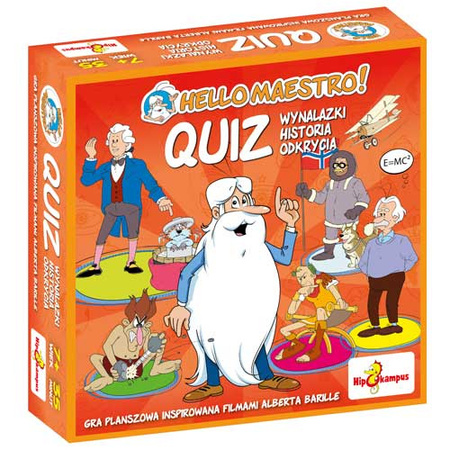 Hello Maestro Quiz, gra planszowa. Wynalazki, historia, odkrycia.