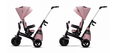 Kinderkraft EasyTwist trójkołowy rowerek z obrotowym siedziskiem Mauvelous Pink