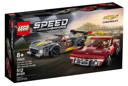 Lego 76903 Samochód wyścigowy Chevrolet Corvette C8.R i 1969 Chevrolet Corvette