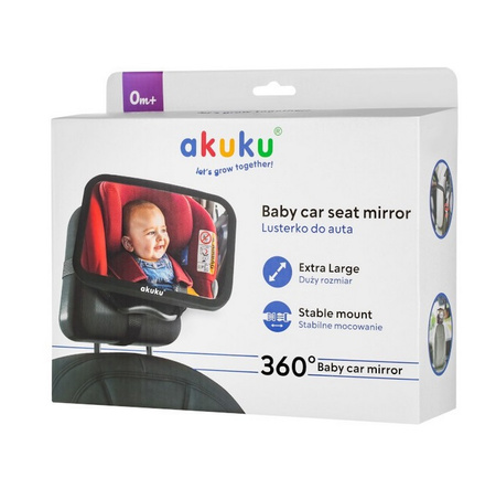 Akuku Lusterko do obserwacji dziecka w aucie 360°