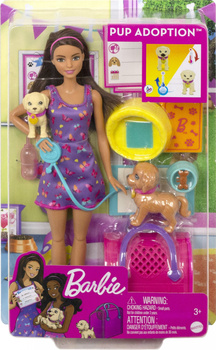 Mattel Lalka Barbie Adopcja piesków