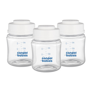 Canpol Babies Zestaw butelek do przechowywania pokarmu 3x120ml