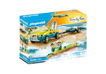Auto z przyczepką na kanu Playmobil 70436