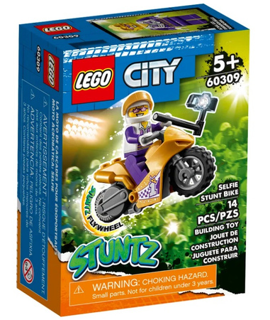 Selfie na motocyklu kaskaderskim Lego 60309