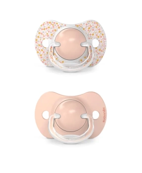 Suavinex Smoczek fizjologiczny SX Pro silikonowy 2szt. 6-18m Brzoskwiniowy