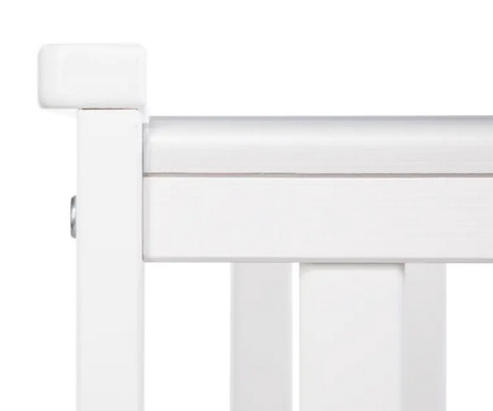 Klupś Łóżeczko IWO z szufladą i barierką ochronną białe