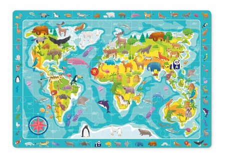 Dodo Puzzle Edukacyjne Obserwacyjne Mapa Świata 80 elementów