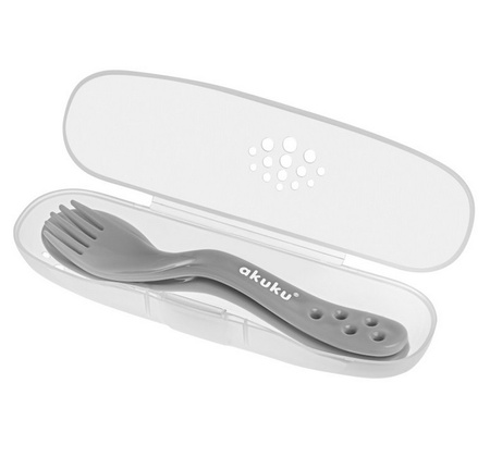 Akuku Zestaw sztućców w etui, szare