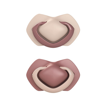 Canpol Babies Smoczek silikonowy Light touch 0-6m symetryczny Pure Color 2 szt. Różowy