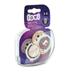Lovi Smoczek silikonowy dynamiczny 3-6m 2 szt. Night&Day Girl