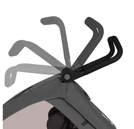 Lionelo Cama podwójna przyczepka rowerowa, wózek spacerowy Graphite