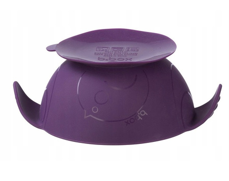 B.Box Silikonowa miseczka z przyssawką i łyżeczką fiolet